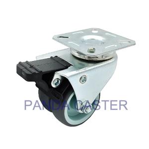 Quality Top Plate Thermoplastic Rubber Casters , Swivel 2 Inch Caster Wheels With Brakes wholesale