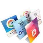 Custom NFC Stand Social Media Review NFC PVC Google Review Card Menu Display