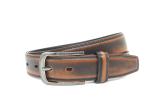 Custom 140cm Mens Leather Dress Belt With Zinc Alloy Buckle