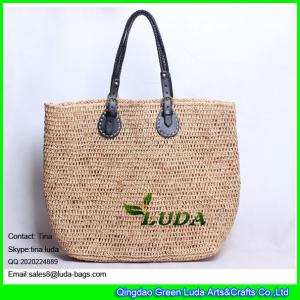 Quality LUDA large straw beach bag hand crochet straw raffia bag wholesale