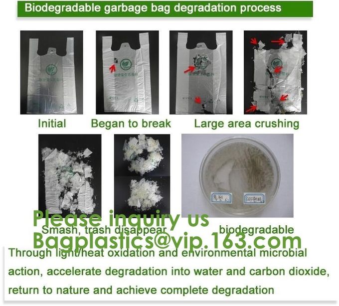 Heavy Duty Compostable T-shirt Handle Tie Plastic Roll Garbage Bags Trash Bags, t shirt carry bags, bagease, bagplastics