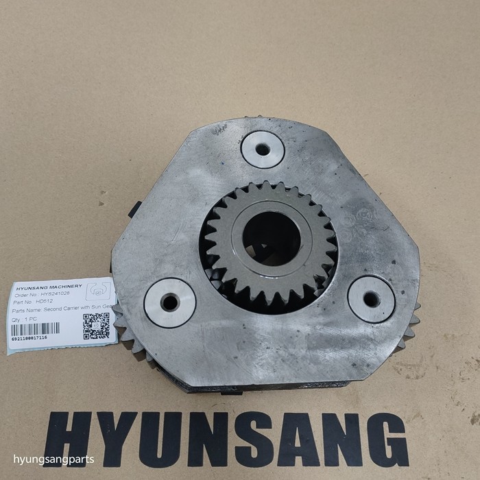 Hyunsang Spare Parts Second Carrier With Sun Gear For HD512 Construction Machinery