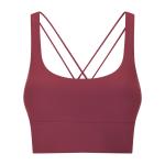 Double Shoulder Strap Womens Sports Bra Shockproof Breathable Customized