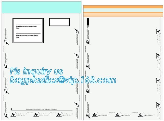 Opaque Tamper Evident Sealing Plastic Bank Money Steb Security Bag / Custom Self Adhesive Plastic Courier Bag, bagease
