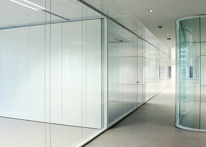 sound proof glass wall partition with Melamine Finish for hotel office