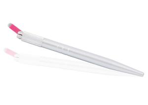 Quality Sliver Color Light Manual Tattoo Pen / Professional Eyebrow Microblading Tool wholesale