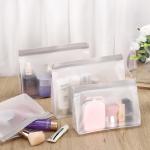 Toiletry bags, Soft Plastic Travel Makeup Cosmetic Bags, Zipper Closure Design,