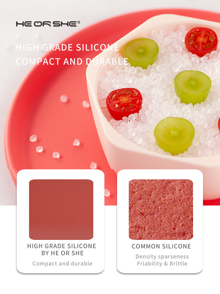 LFGB Certification Portable Tasteless Silicone Suction Baby Plate