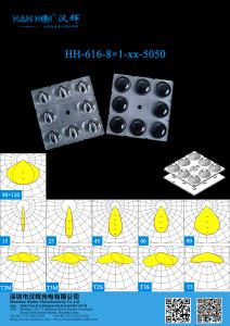 Quality 5050 Lens High Performance 8 In 1 LED Lens For Street Lighting / Flood Lighting wholesale