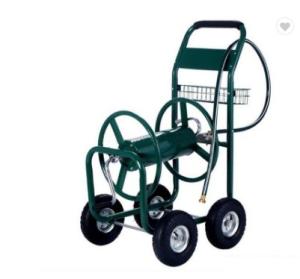 Quality Portable Four-wheel Industrial Metal Garden Water Hose Reel Cart with Stainless Steel wholesale