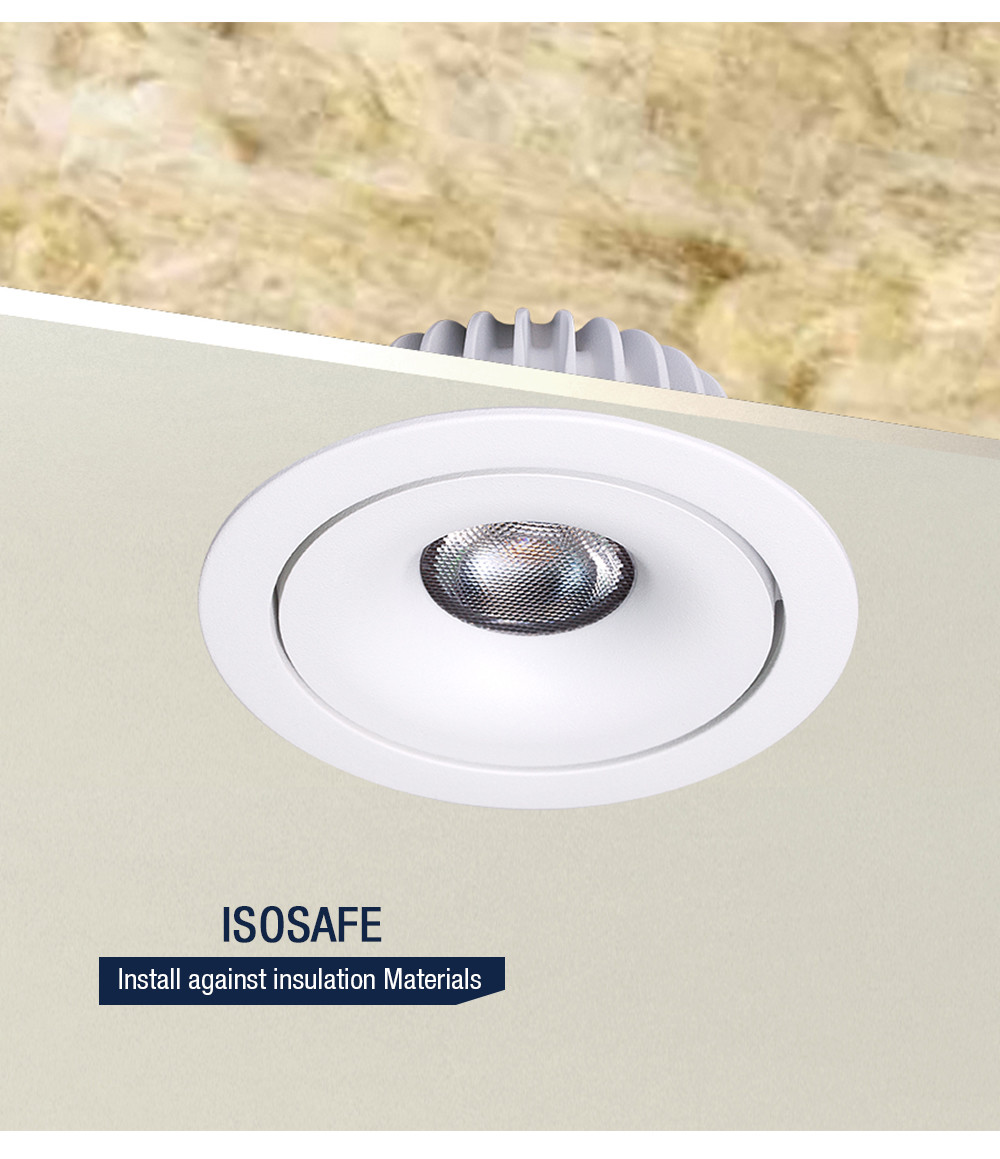 220V-240V Tiltable Dimmable LED Downlights 11W IP54 Aluminum Ultra Slim