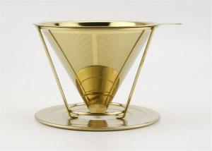 Quality Four Cups Reusable Drip Coffee Filter , Stainless Steel Coffee Cone For Mugs / Cups wholesale