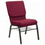 Conference Black Church Chairs 10CM Cushion Church Seating Chairs