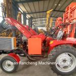 Tractor-mounted, four-wheel, high-power drilling rig for 200/260m, 254mm water