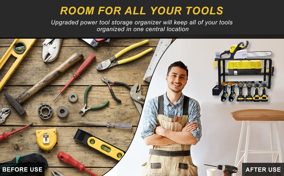 Organize Like a Pro Metal Pegboard Power Tools Storage Organizer with Flexible Design