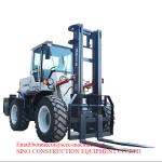 3T Diesel Off Road Forklift Truck With 50L Fuel Tank