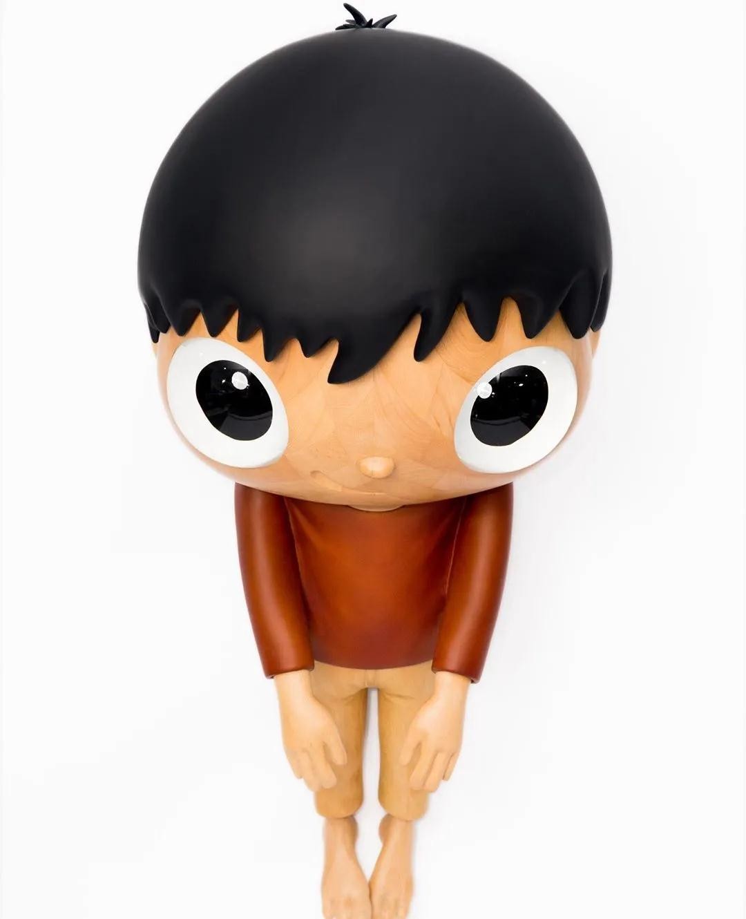 Aesthetic Appeal Art Wooden Doll , Wood Carving Sculpture Personal Collection