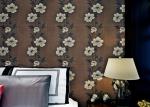 Floral Interior House Decoration Wallpaper With Non Woven Materials , Brown