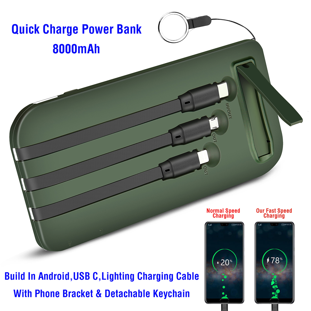 DC5V 3A 10000mah Quick Charging Power Bank UN38.3