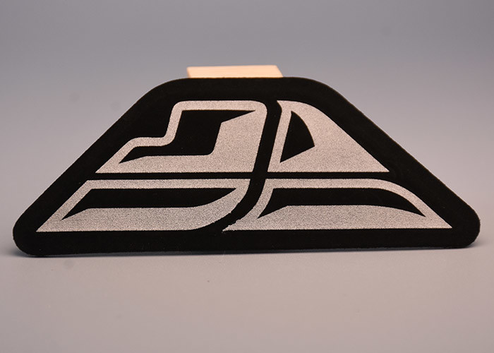Microfiber Embossed Reflective Logo Heat Transfer Labels For Garments