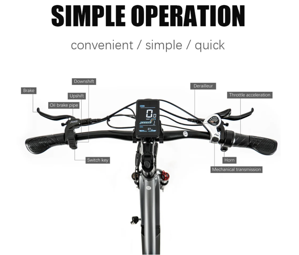 27 / 29 Inch Electric Mountain Bike With 750W Motor 48V 17Ah Lithium Battery