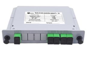 Quality Single mode 0.9 2.0mm 1x4 SC APC PLC Fiber Splitter CATV LAN wholesale