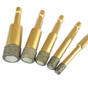 Quality 6mm Vacuum Brazed Diamond Finger Bits for Marble Drilling Feed Rate 24-48&quot; per minute wholesale
