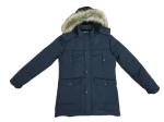 Tall Mens Long Padded Winter Coats With Hood Zipper Closure
