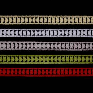 Quality High Tenacity Sysmetric Cushions 2cm Embroidery Lace Trim wholesale