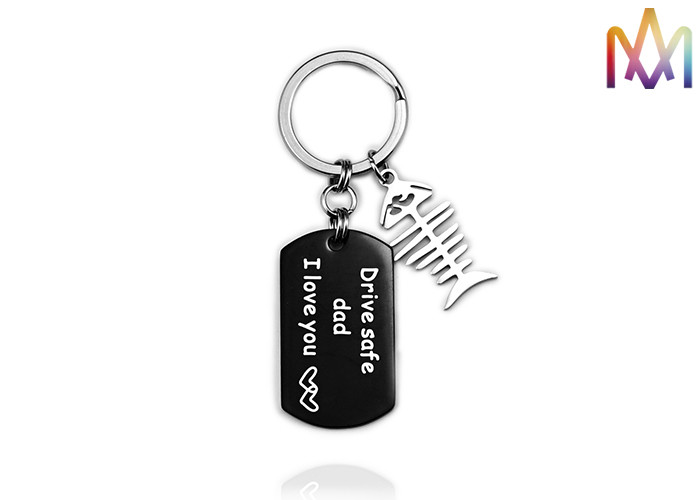 22 x 39mm 304 Stainless Steel Custom Shaped KeyChains