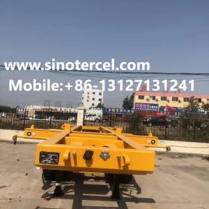 Quality 3 Axle Skeletal Type Container Semi Trailer Yellow Excellent Load Bearing Capacity wholesale