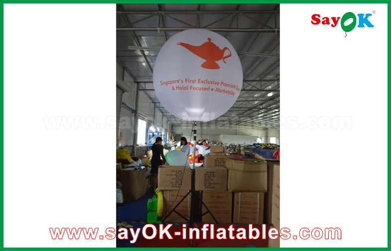 Custom 1.5m DIA Inflatable Lighting Decoration for Advertising , Stand Balloon With Tripod
