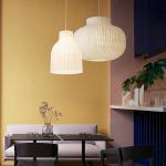 Modern Chinese Style Silk Led Ceiling Chandelier For Living Room Bedroom paper