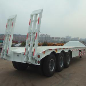 Quality Low bed trailer with 3 axles low boy trailer price FUWA axle wholesale