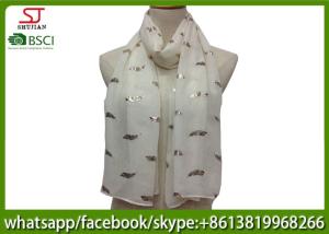 Quality China supplier leaf print scarf 20%Cotton 80%Polyester 70*180cm shawl sun protection factory direct supply wholesale