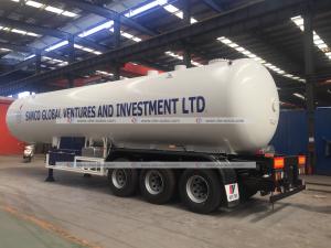 Quality 49.6cbm LPG Road Tanker 3 Axles 49600 Liters 23tons Propane Gas Tanker Trailer for Nigeria wholesale