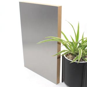 Quality Fingerprint Free Metal Brushed PET Laminated MDF Panels 1220x3050×30mm wholesale