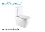 High Effeciency Water Saving Toilets White Ceramic Floor Standing Two Piece