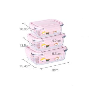 Quality 680ml Snap Locking Airtight Glass Meal Prep Container wholesale