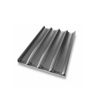Quality RK Bakeware China Foodservice NSF 800X600 Durashield Coating Channel Baguette Tray wholesale