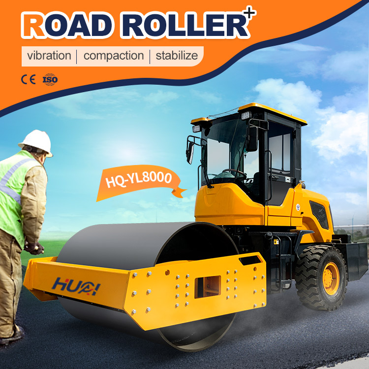 Kawasaki Hydraulic Valve 8t 8000kg Diesel Road Roller for Asphalt and Earth Compaction