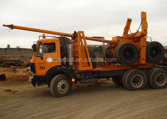 Auto Couple Hook Tractor Refitted Log Trailer For Timber Transport In Africa And Russia