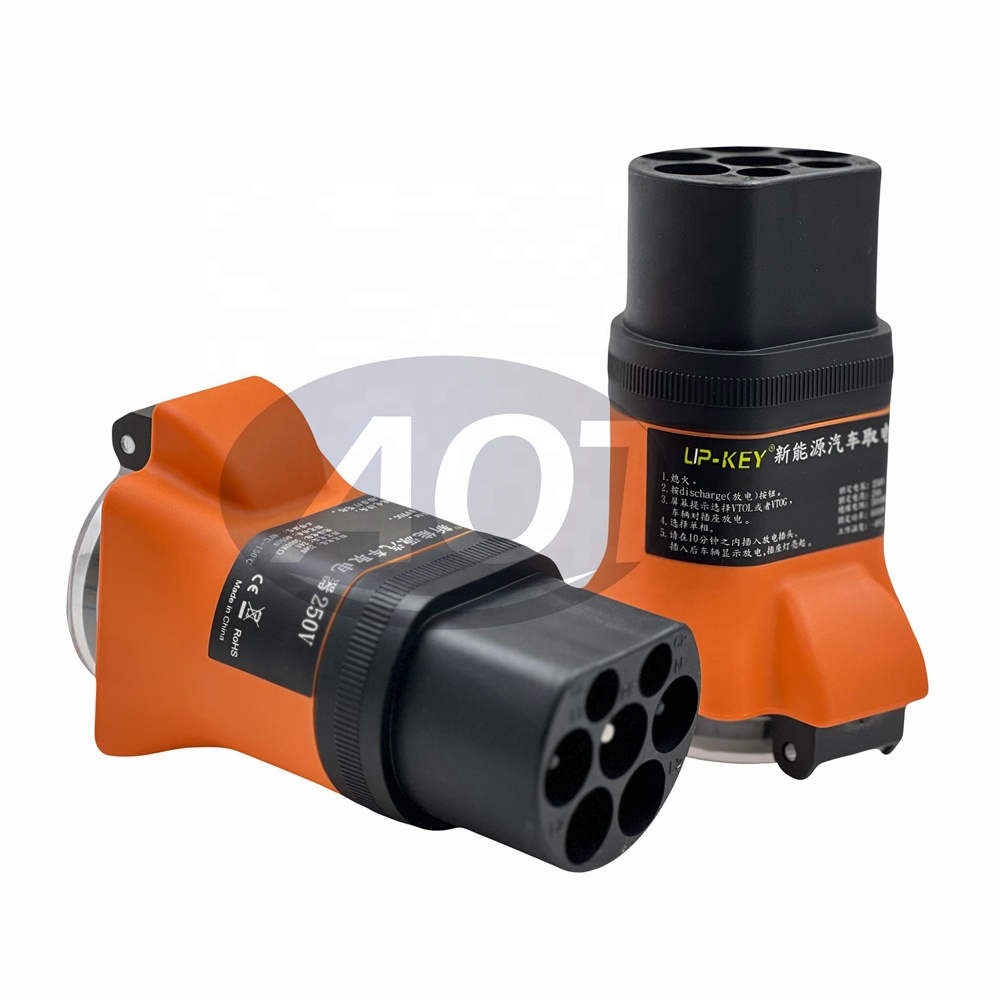 Type2 To GBT High Power 6000W V2L Adapter XPENG Type 2 EV Connector For BYD Xpeng Voyath Seres 5
