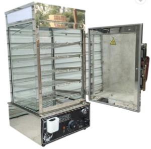 Visual Glass Steamed Bun Machine 1200W Food Display Steamer