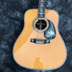 All Solid Wood Retro 41" D Type Acoustic Guitar Abalone Inlay Ebony Fingerboard