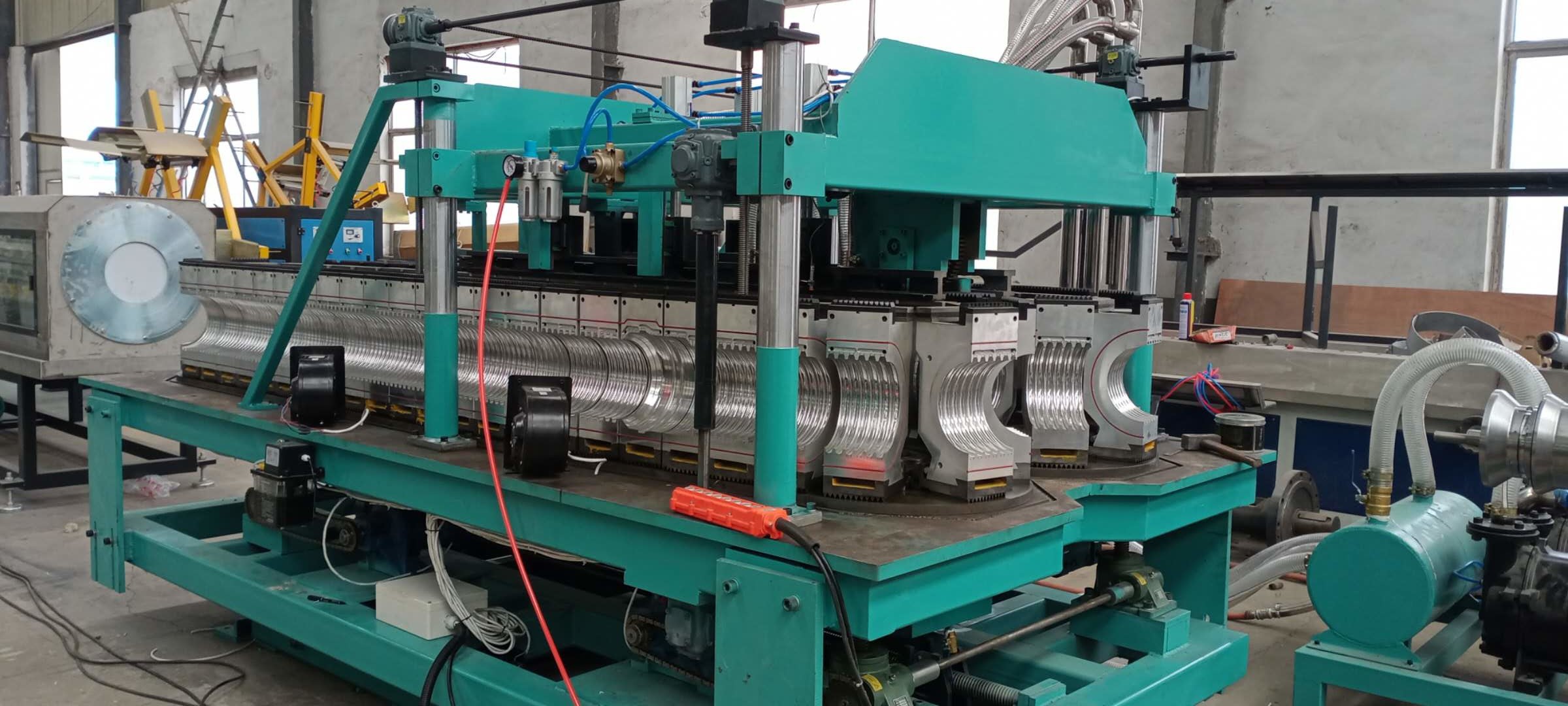 200mm PVC Double Wall Corrugated Pipe Extruder Fully Automatic