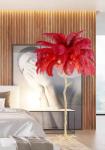 Bedroom Lighting Decoration Wine Red Ostrich Feather Lamp