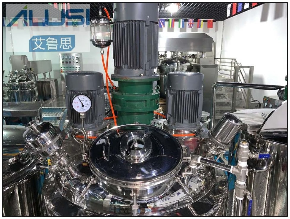 Cosmetic Toothpaste Making Production Line Emulsifier Mixer for Tooth Paste Mixing Equipment Toothpaste Machine Making
