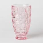 Coloured 12 Ounce Glass Drinking Cups 360ml Pressed Footed Highball Glasses