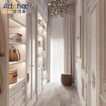 European Style Walk In Wardrobe with Customized Size Foldable Sliding Door